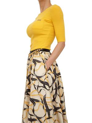 Maglia Elisabetta Franchi in tessuto giallo in DONNA