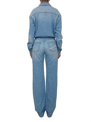 Tuta Elisabetta Franchi in denim medio effetto used in DONNA