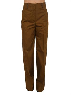 Pantaloni Emon Nenette in cotone verde in DONNA