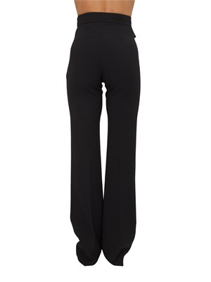 Pantaloni Elisabetta Franchi in doppio crêpe stretch neri in DONNA