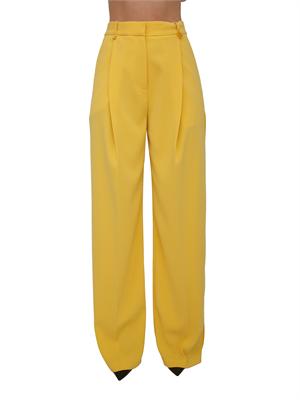 Pantaloni Elisabetta Franchi in crêpe leggero giallo in DONNA