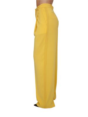 Pantaloni Elisabetta Franchi in crêpe leggero giallo in DONNA