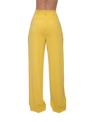 Pantaloni Elisabetta Franchi in crêpe leggero giallo in DONNA