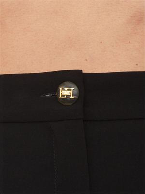 Pantaloni Elisabetta Franchi in crêpe leggero nero in DONNA