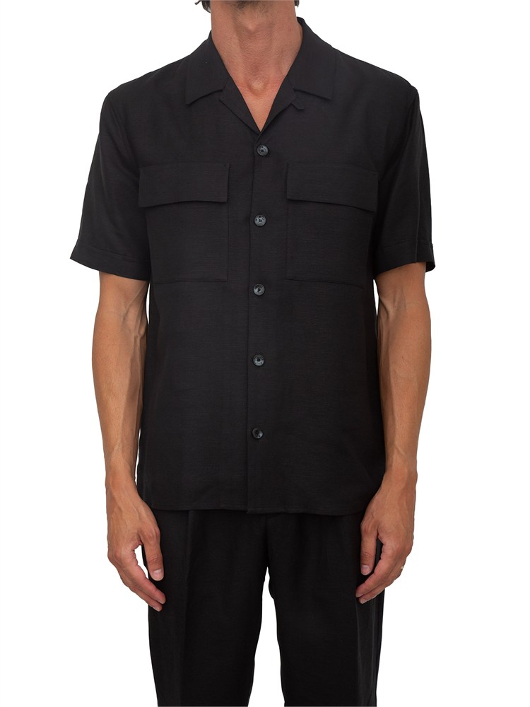 Camicia nera Antony Morato in lino e viscosa