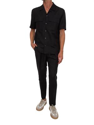 Camicia nera Antony Morato in lino e viscosa in UOMO