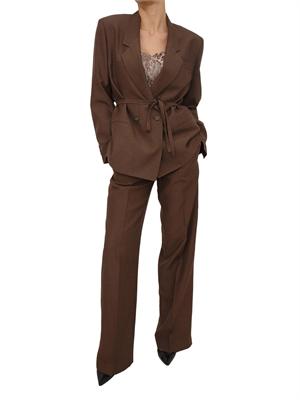 Giacca doppiopetto Blugirl in viscosa melange marrone in DONNA