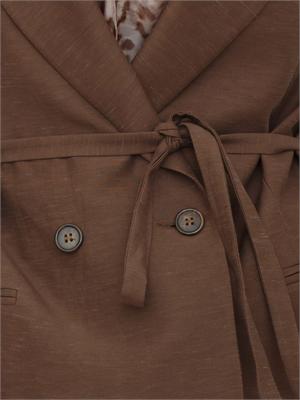 Giacca doppiopetto Blugirl in viscosa melange marrone in DONNA