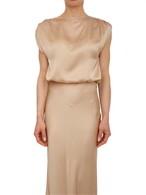 Blusa Blugirl in raso di viscosa cammello in DONNA