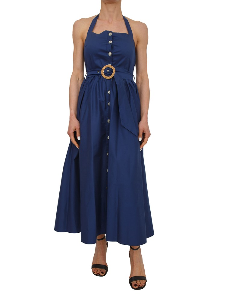 Abito midi Fracomina in misto cotone blu