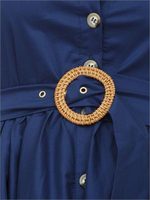 Abito midi Fracomina in misto cotone blu in DONNA