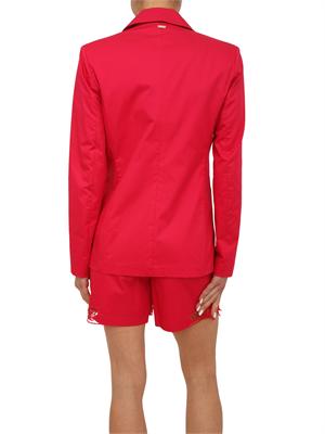 Giacca monopetto Fracomina in cotone fuxia ricamo fiori in DONNA