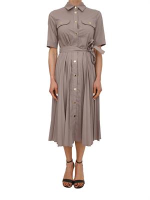 Abito midi Fracomina in misto cotone taupe in DONNA