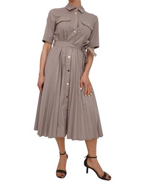 Abito midi Fracomina in misto cotone taupe in DONNA