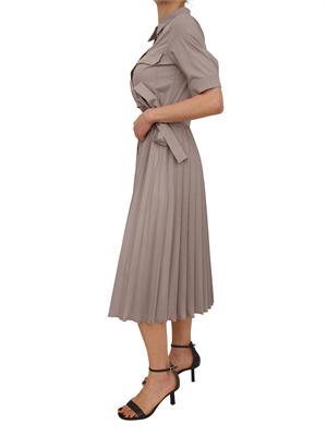 Abito midi Fracomina in misto cotone taupe in DONNA