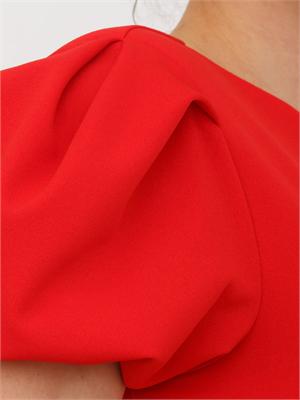 Abito Fracomina in tessuto rosso maniche a sbuffo in DONNA