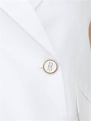 Giacca gilet bianca Fracomina in lino e viscosa in DONNA