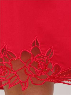 Abito Fracomina in popeline di cotone fuxia ricami fiori in DONNA