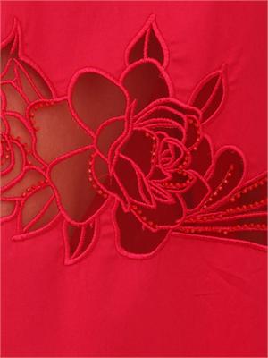 Gonna midi Fracomina in cotone fuxia ricamo fiore in DONNA