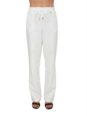 Pantaloni Fracomina in tessuto elasticizzato bianchi in DONNA