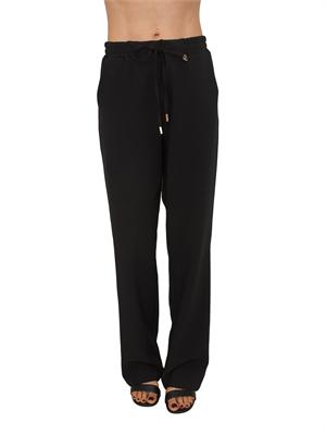 Pantaloni Fracomina in tessuto elasticizzato neri in DONNA