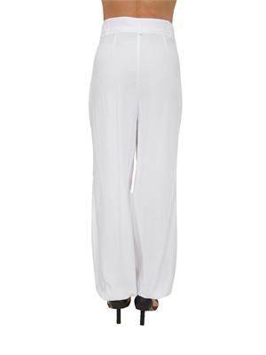Pantaloni Fracomina in lino e viscosa bianchi in DONNA