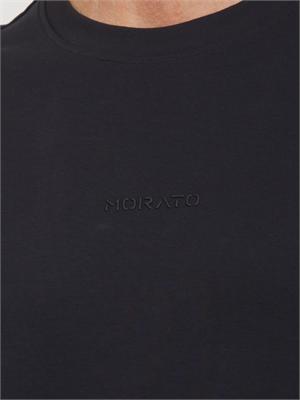 T-shirt Antony Morato in cotone blu logo ton sur ton in UOMO