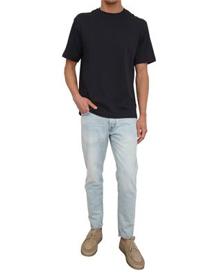 T-shirt Antony Morato in cotone blu logo ton sur ton in UOMO
