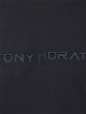 T-shirt Antony Morato in cotone interlock blu stampa logo in UOMO