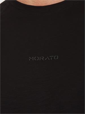 T-shirt Antony Morato in cotone slub nera in UOMO