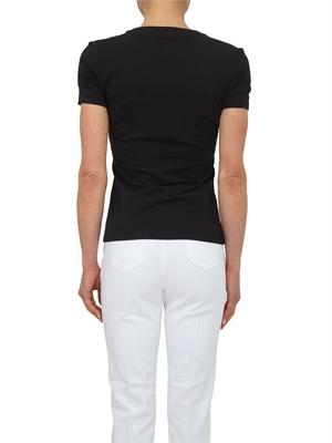 T-shirt Fracomina in cotone nero con strass in DONNA