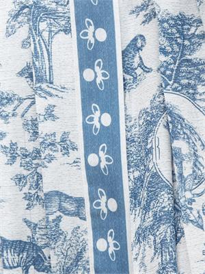 Gonna midi Fracomina in tessuto stampa esotica blu in DONNA