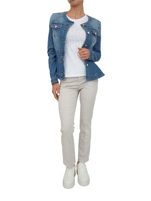 Pantalone cropped Fracomina in cotone beige in DONNA