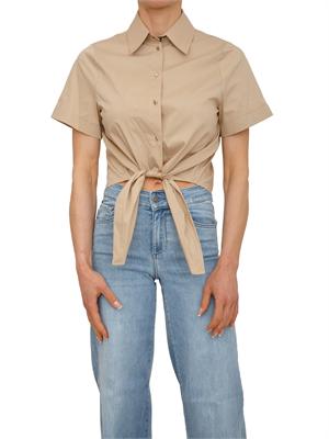 Camicia Liu Jo donna in popeline di cotone beige in DONNA