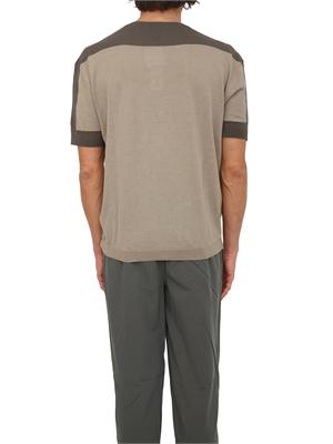 Maglia Armani Exchange uomo in cotone e lino verde in UOMO
