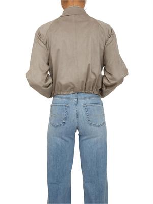 Giubbino Liu Jo donna in tessuto scamosciato grigio in DONNA