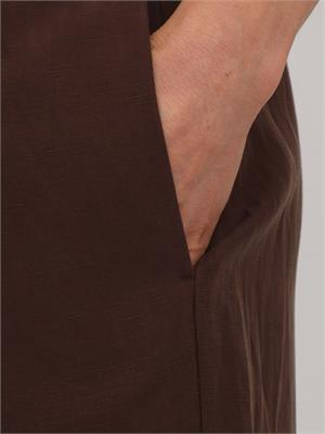 Pantaloni Liu Jo donna in misto lino marrone in DONNA