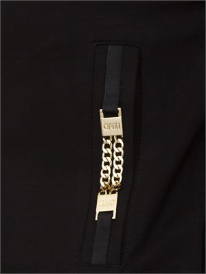 Felpa Liu Jo donna in tessuto nero con catenine in DONNA