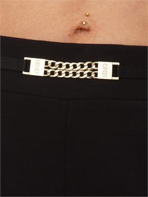 Pantaloni tuta Liu Jo donna in punto milano neri con catena in DONNA