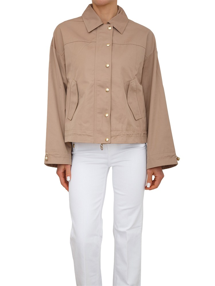 Giubbino corto Liu Jo donna in misto cotone beige