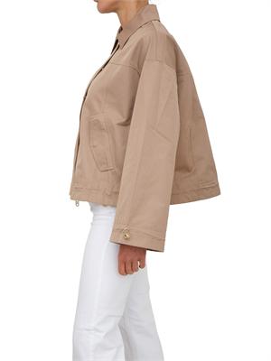 Giubbino corto Liu Jo donna in misto cotone beige in DONNA