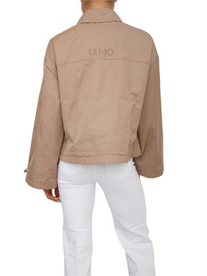 Giubbino corto Liu Jo donna in misto cotone beige in DONNA