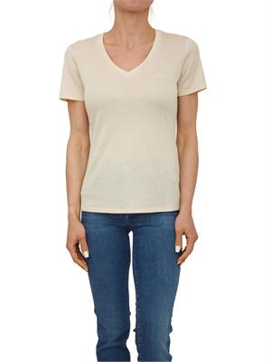 T-shirt Liu Jo donna in viscosa e lurex beige in DONNA