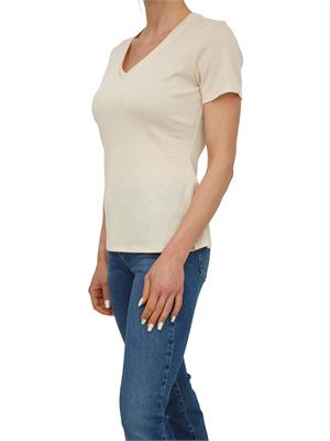 T-shirt Liu Jo donna in viscosa e lurex beige in DONNA