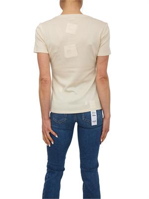 T-shirt Liu Jo donna in viscosa e lurex beige in DONNA