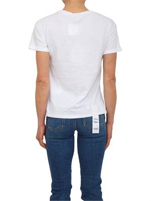T-shirt Liu Jo donna in cotone bianco tasca gioiello in DONNA