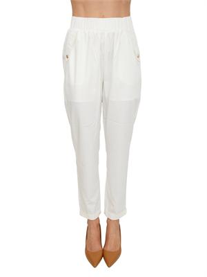 Pantaloni Liu Jo donna in tessuto bianco in DONNA