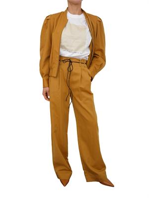 TWIN-SET Pantaloni Twinset in gabardina senape in DONNA