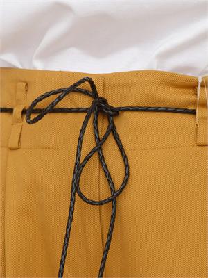 TWIN-SET Pantaloni Twinset in gabardina senape in DONNA