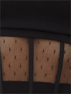 TWIN-SET T-shirt Twinset in cotone nero con bustier in DONNA